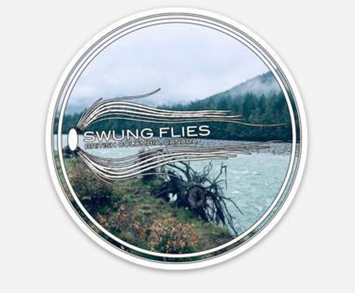 Original Swung Flies River Sticker